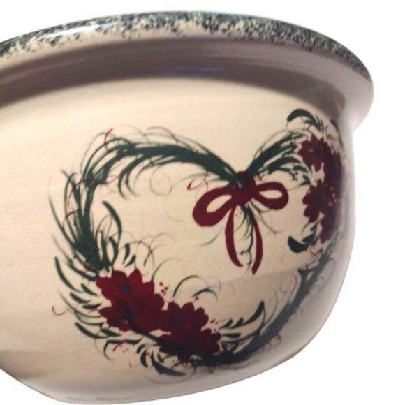 Vintage Casey Pottery Stoneware Mixing Bowls Set of 3 Spongeware Marshall Texas - Picture 4 of 14